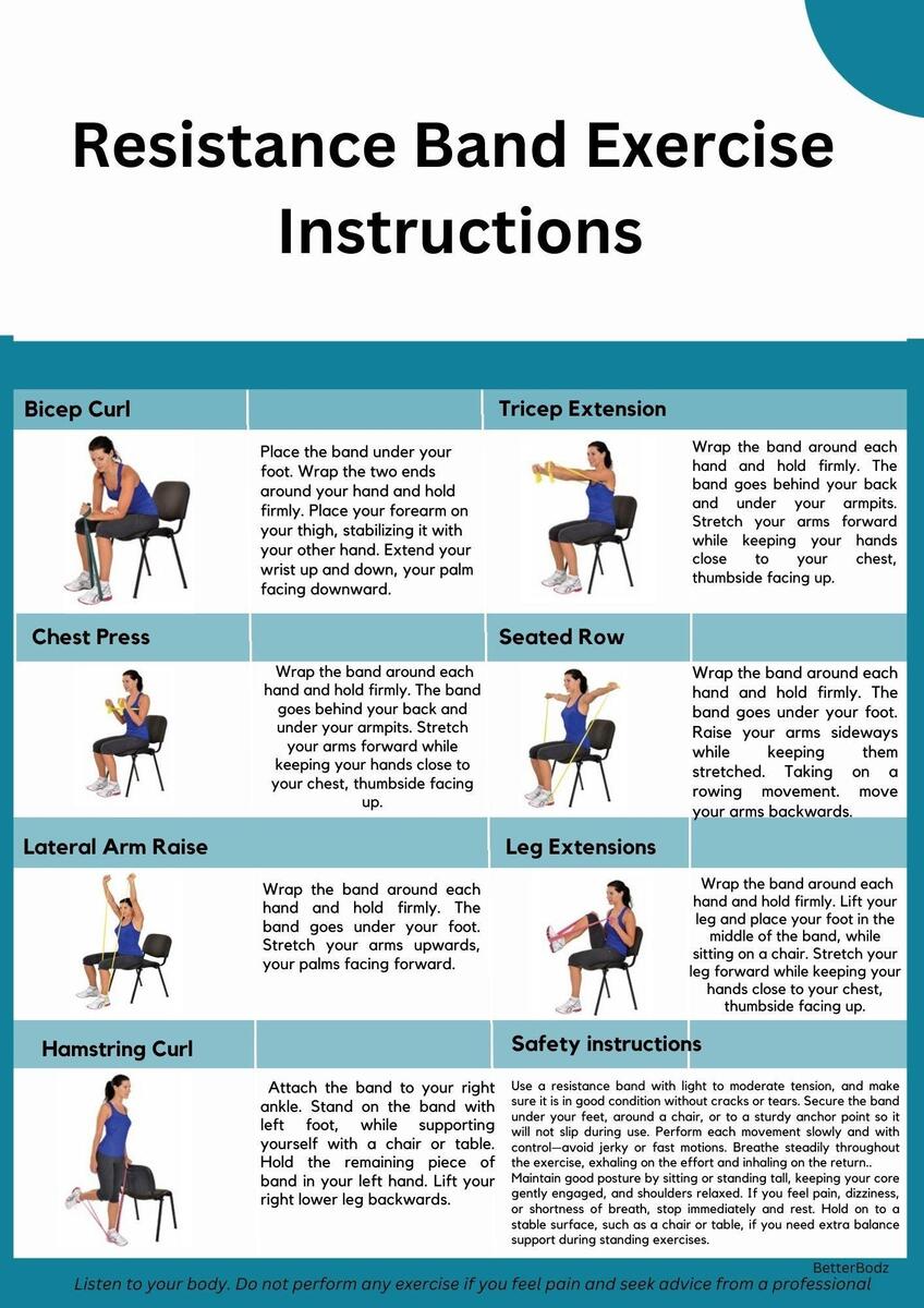 For Seniors Sitting Down Resistance Band Exercises Senior Elastic Band Resistance Training Resistance Bands With