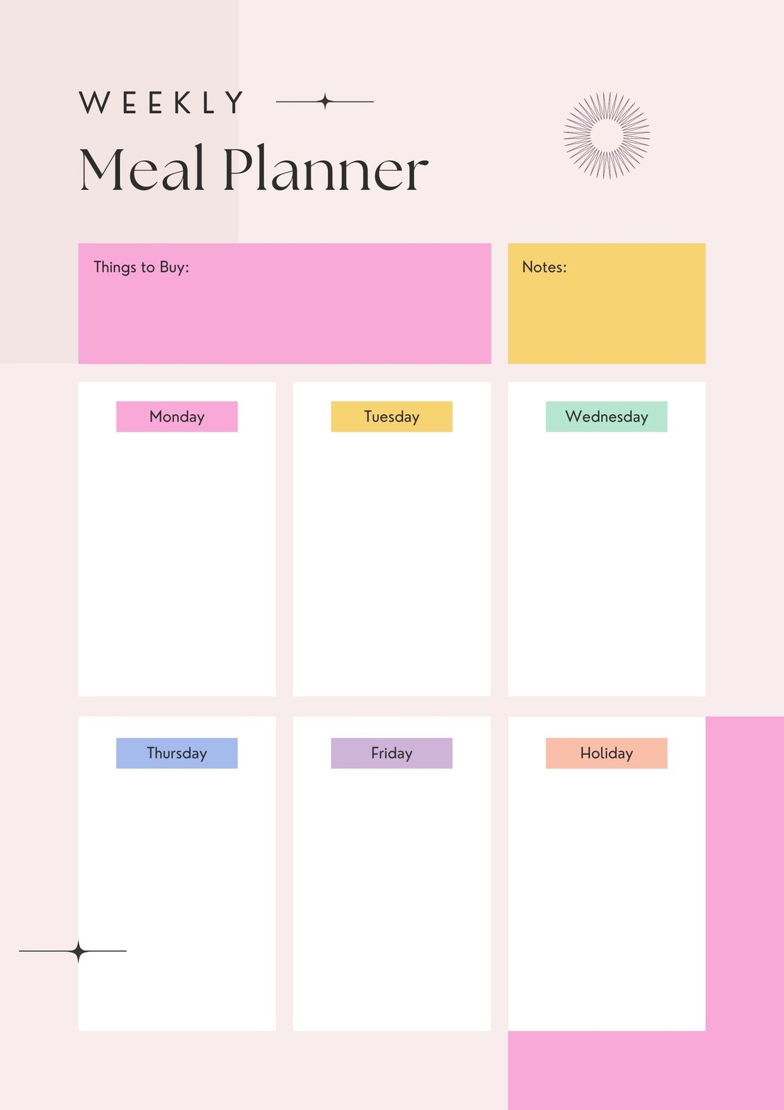 Free Customizable Meal Planner Menu Templates Canva Free Customizable Meal Planner Menu Templates Canva