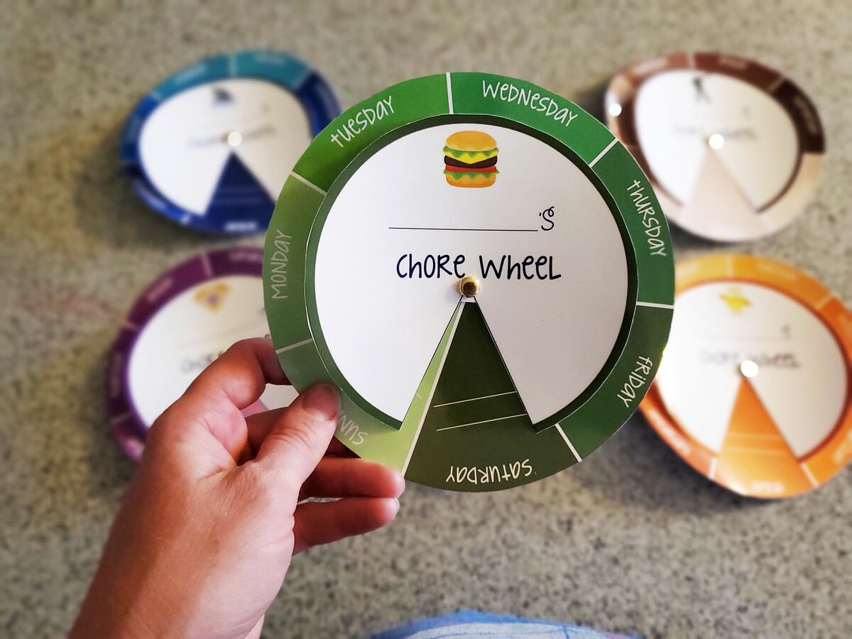 FREE Daily Fill In The Blank Chore Wheel My Silly Squirts FREE Daily Fill In The Blank Chore Wheel My Silly Squirts