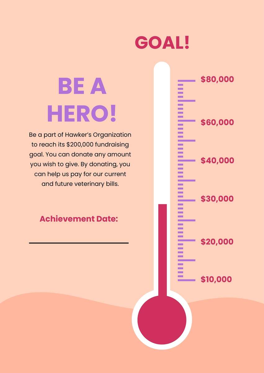Free Fundraising Chart Templates Editable And Printable