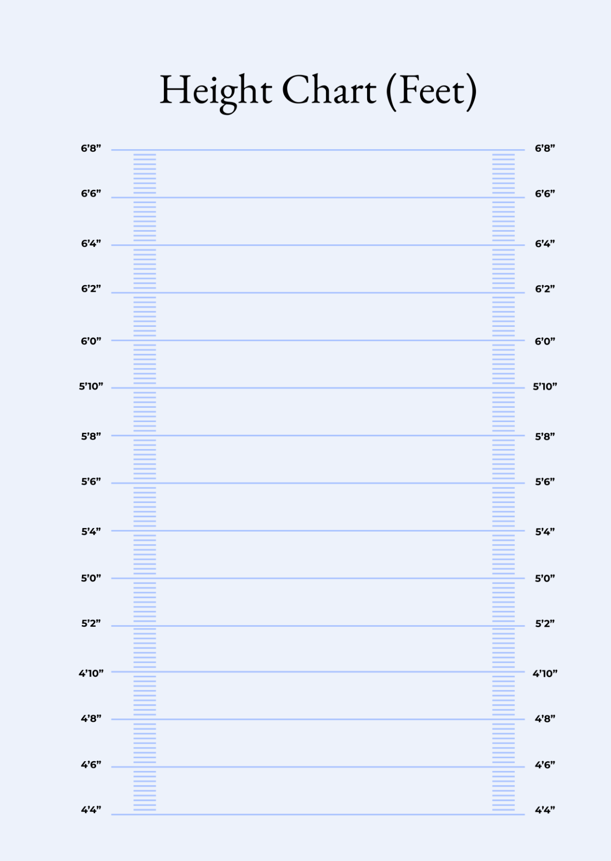 Free Height Chart Templates Editable And Printable