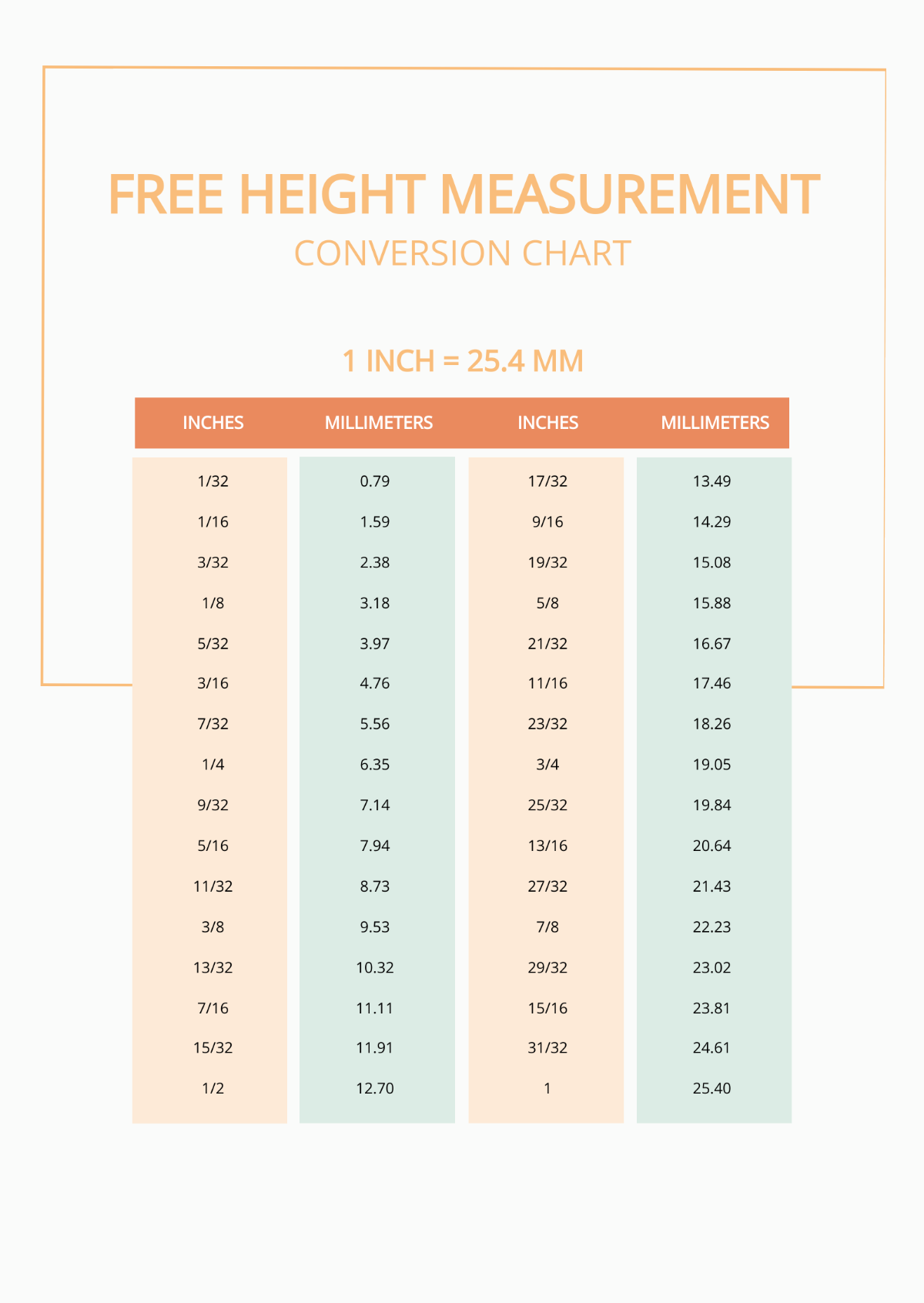 Page 2 Free Height Chart To Customize Online Print
