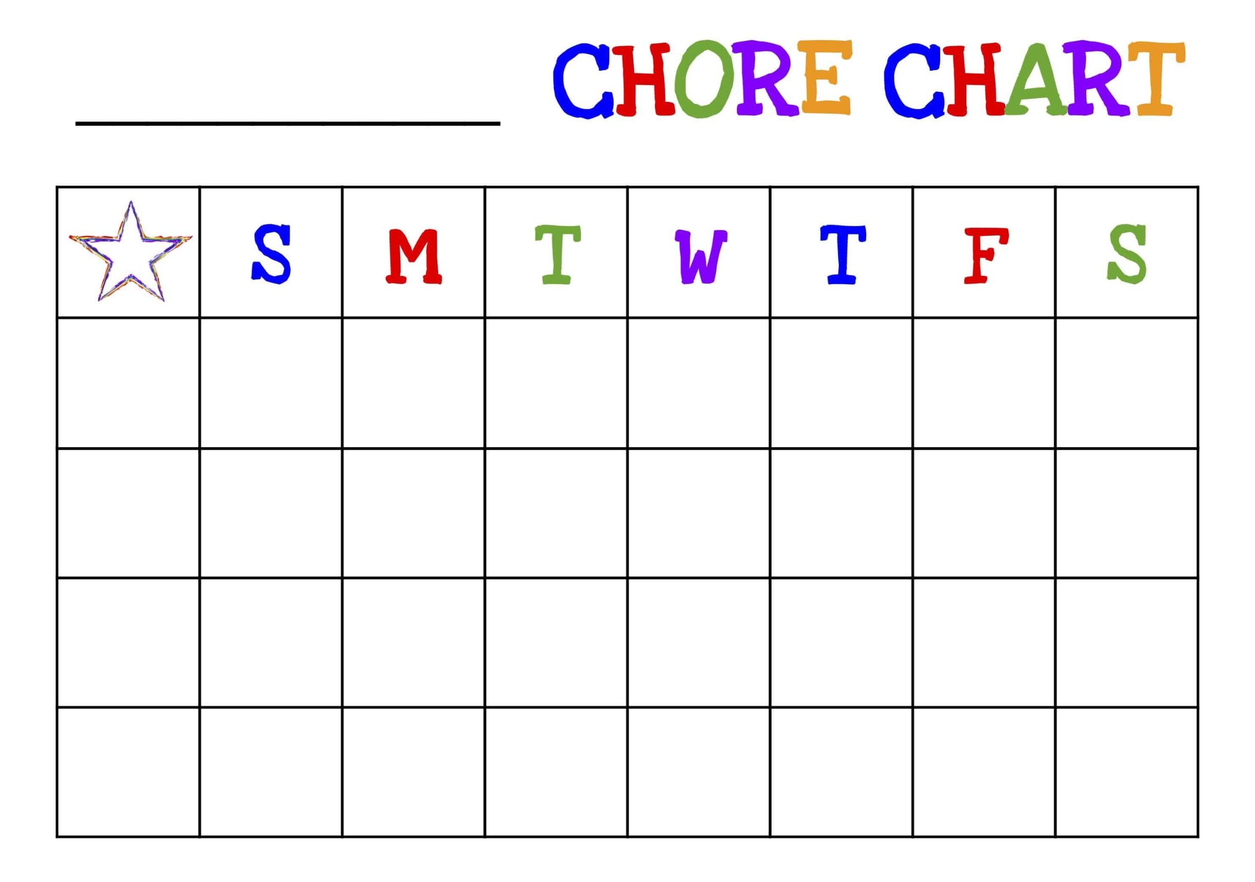 Free Printable Chore Chart For Kids Free Printable Chore Chart For Kids