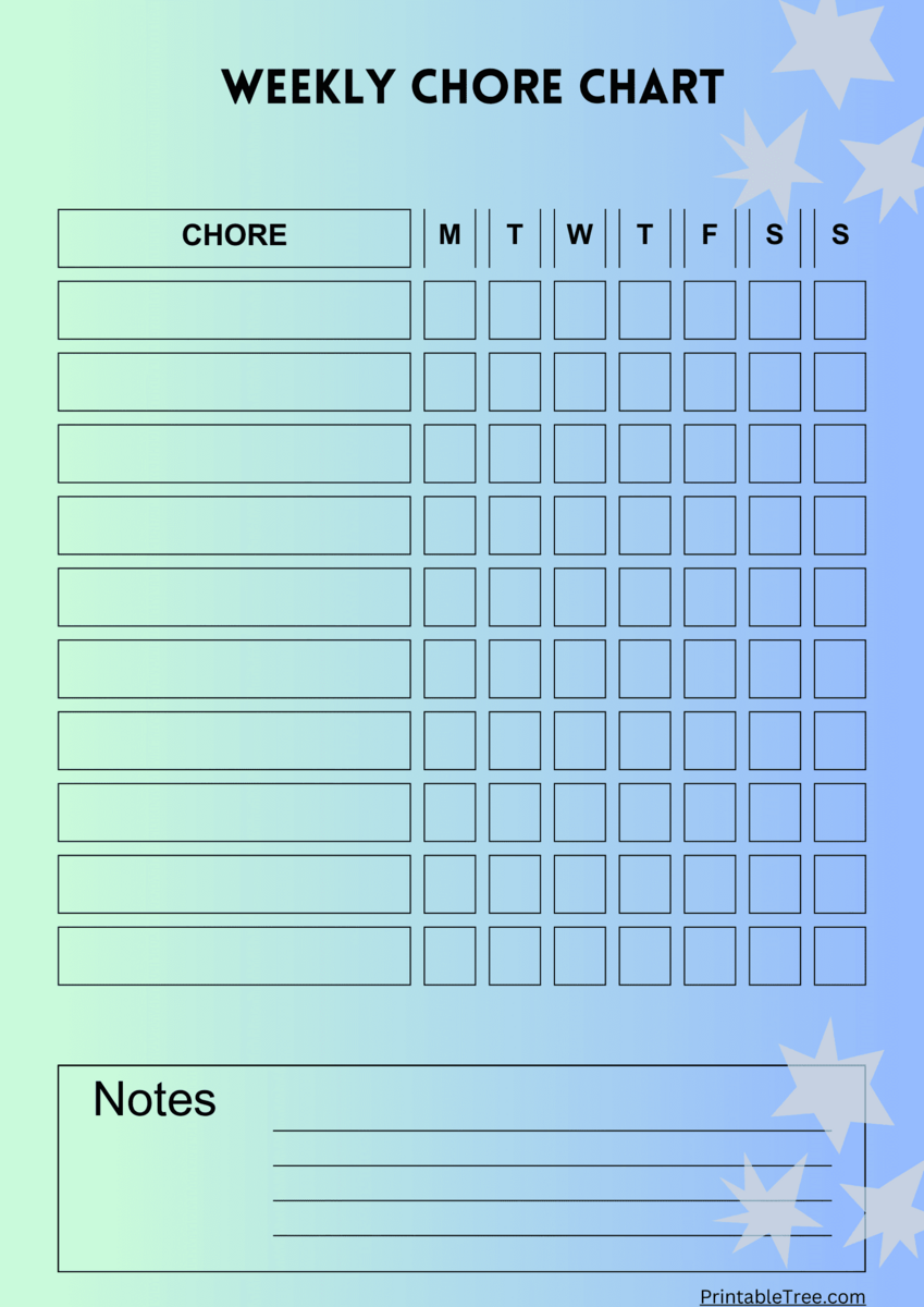 Free Printable Chore Chart PDF Template For Kids Printable Chore Chart Sincerely Sara D Home Decor DIY Projects