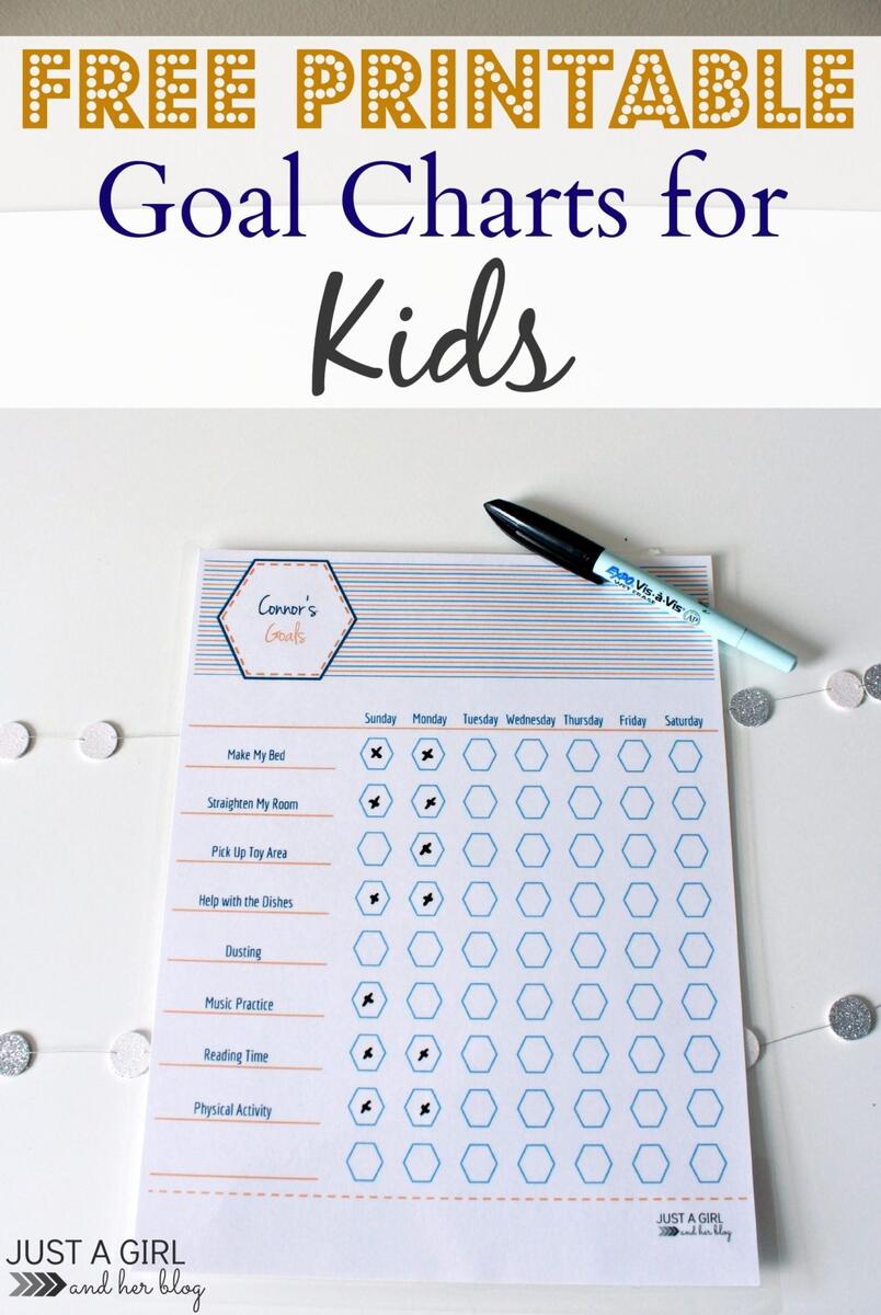 Free Printable Goal Charts For Kids Mom 4 Real Free Printable Goal Charts For Kids Mom 4 Real
