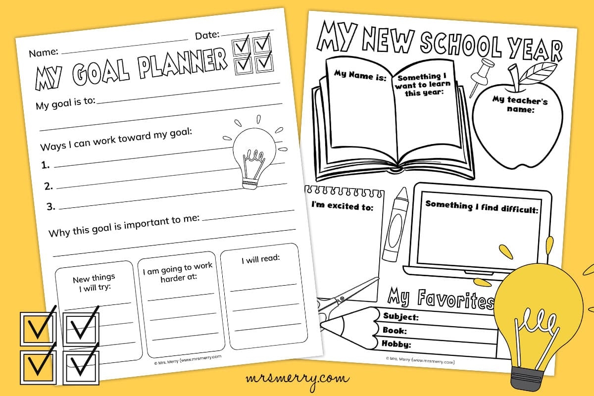 Free Printable Goal Setting Worksheets For Kids Mrs Merry Free Printable Goal Setting Worksheets For Kids Mrs Merry