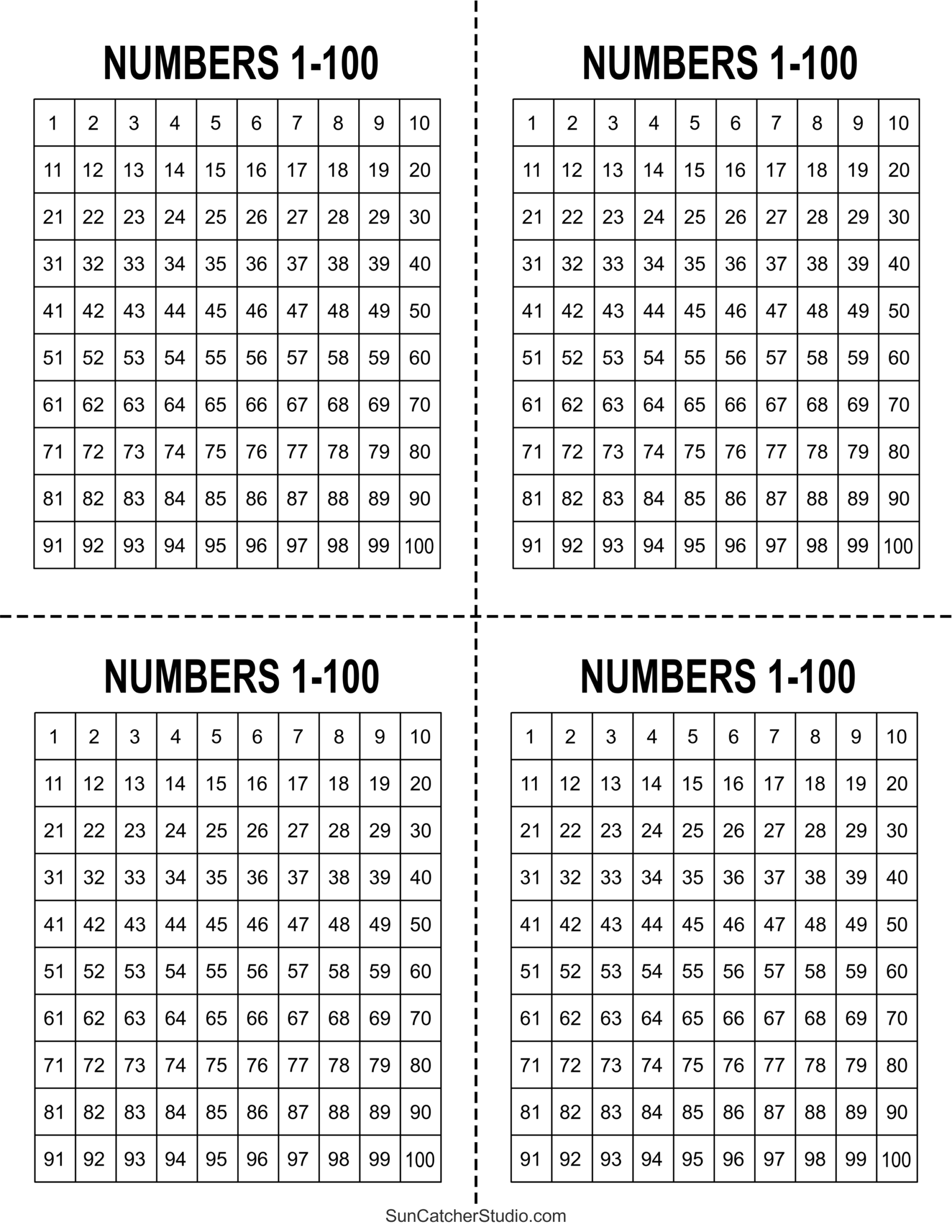 Free Printable Hundreds Charts Numbers 1 To 100 Free Printables Lettering SVG Files Tools Apps Hundreds Charts Free Printable Nature Inspired Learning