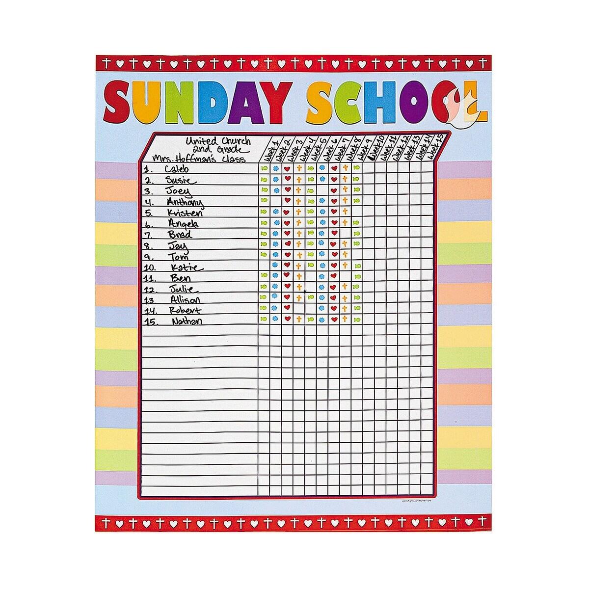 Carson Dellosa Publishing Attendance Multiuse Pocket Chart 35 Pockets Two Sided Cards Blue 30 X 37 1 2 Walmart