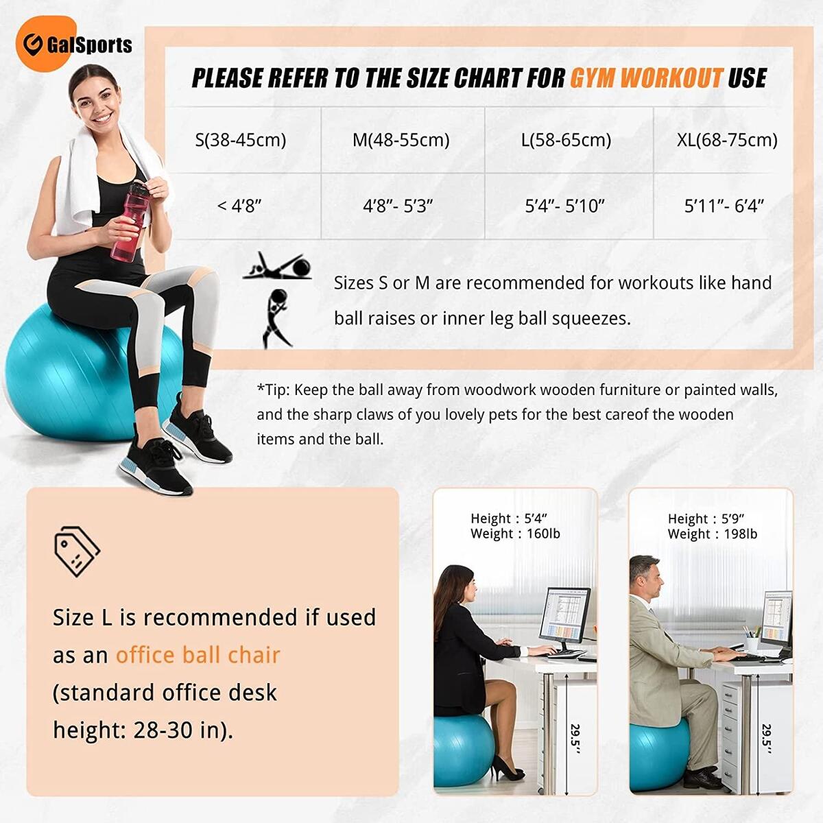 GalSports Pregnancy Ball Birthing Ball For Workout Yoga Stability Maternity Physio Recovery Plan Labor Exercise Ball With Quick Pump Rose Red Size L 58 65cm Buy