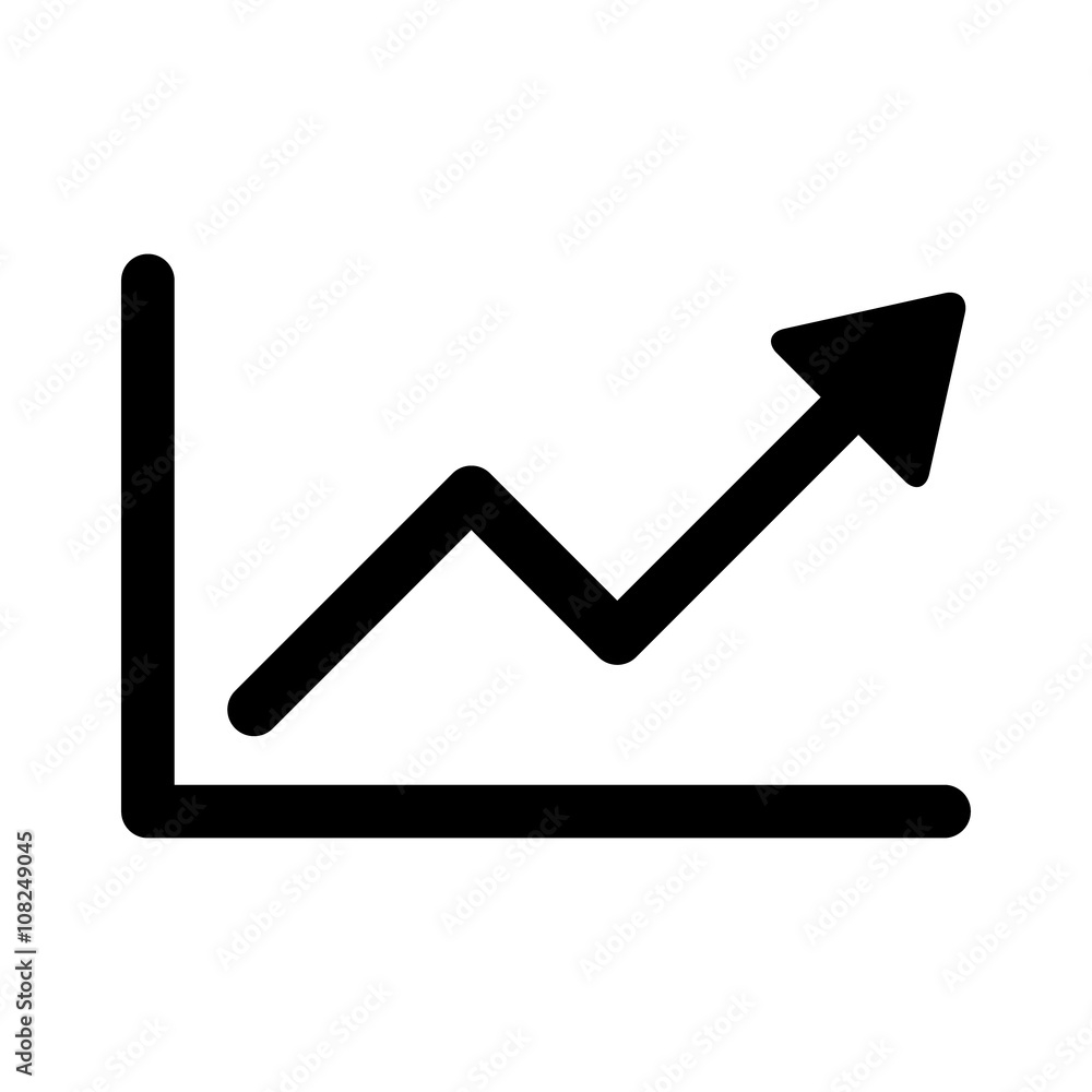 Growth Chart Chart Graph Line Art Icon For Apps And Websites Stock Vector Adobe Stock