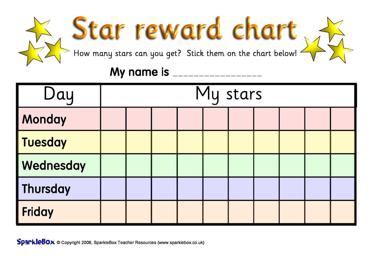 Hadley Designs 25 Star Reward Charts For Kids Gold Stickers Included Motivate Tiny Humans Chore Chart For Adults
