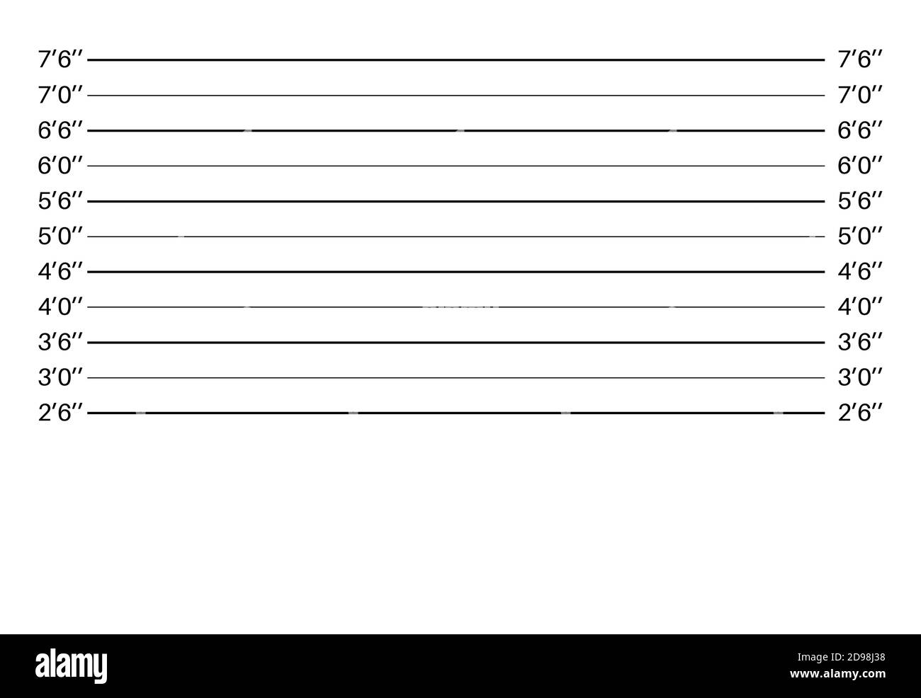 Height Chart Line Up Cut Out Stock Images Pictures Alamy