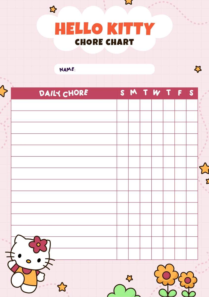 Kitty Reward Chart Etsy Sweden