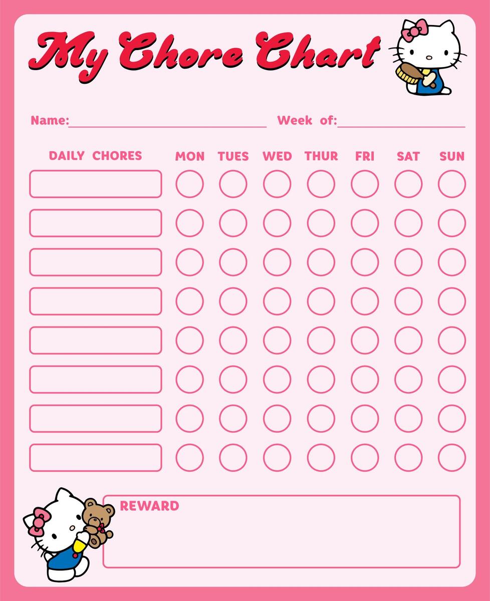 Hello Kitty Reward Chart
