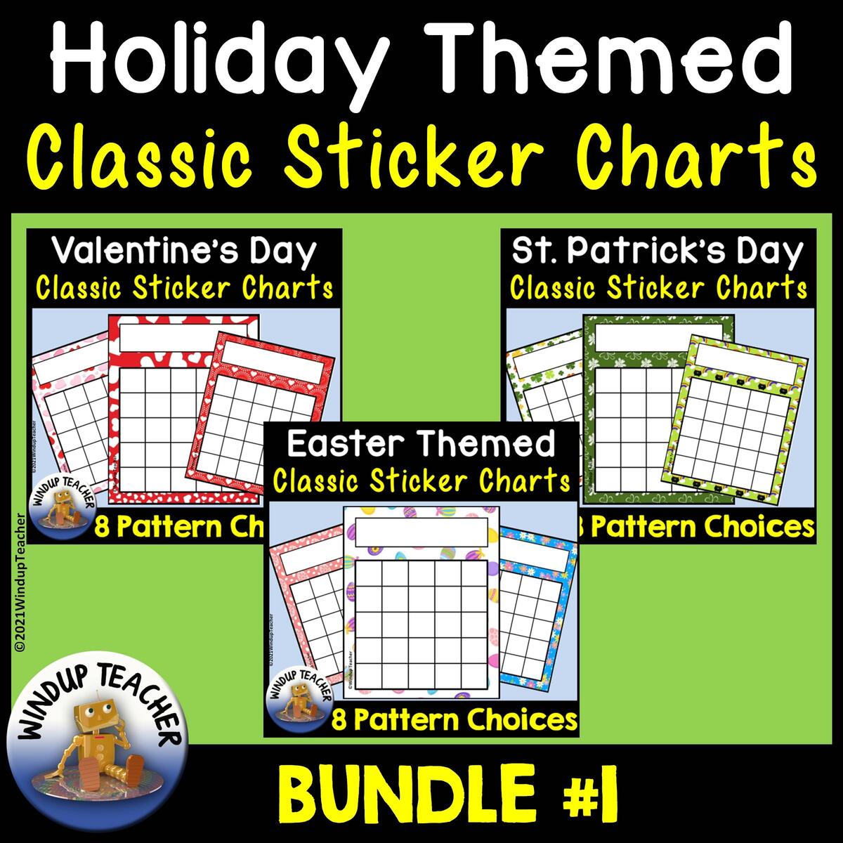 Holiday Sticker Charts BUNDLE 1 Classic Line Made By Teachers Holiday Sticker Charts BUNDLE 1 Classic Line Made By Teachers