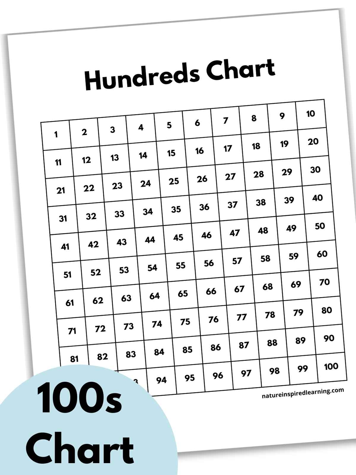 Free 1 100 Hundreds Chart To Print PDF