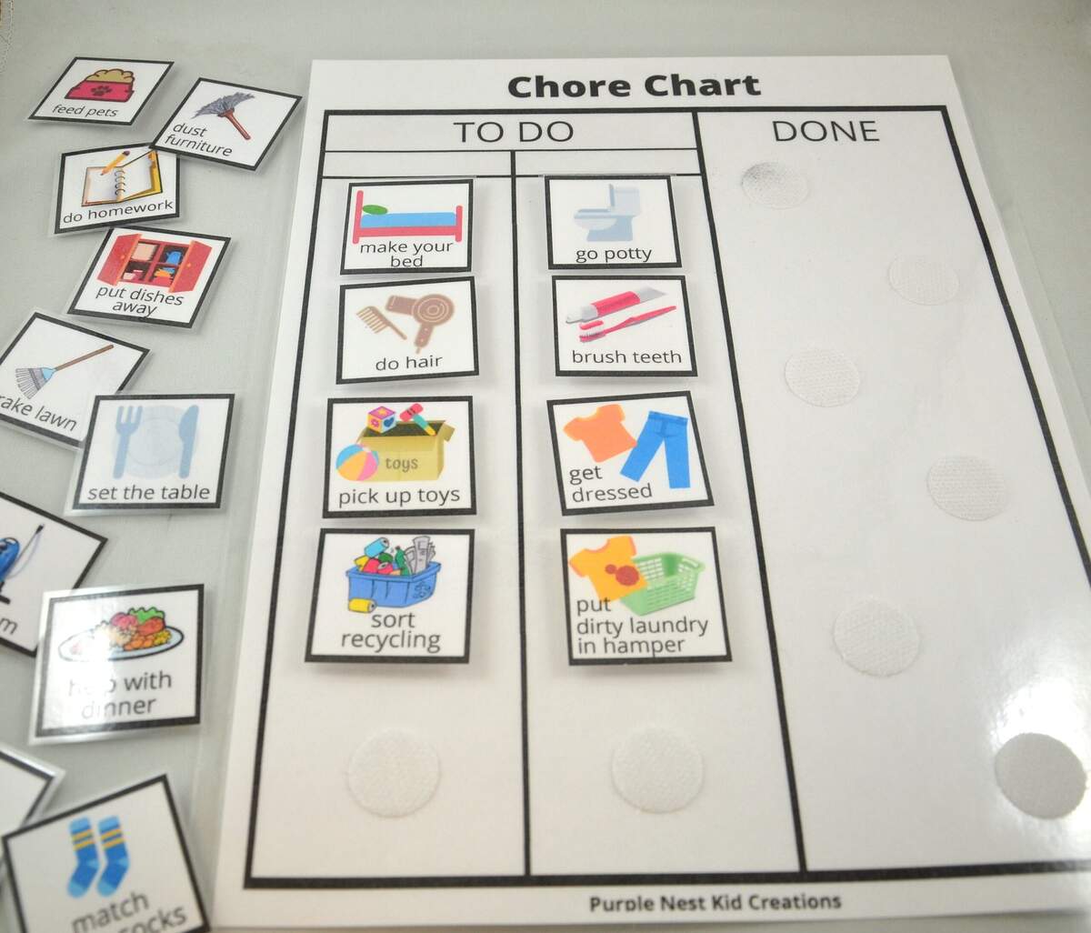 Kids Chore Chart Printable Visual Routine Toddler Schedule PDF Etsy