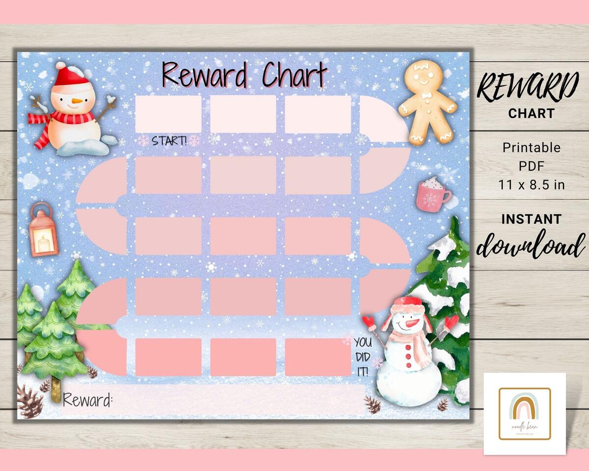 Arctic Animals Reward Chart Winter Classroom Theme Digital Download Etsy
