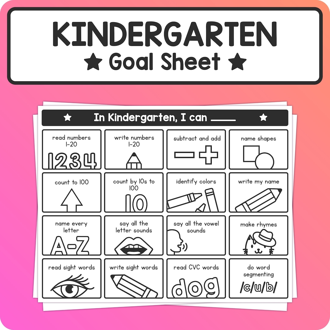 Kindergarten Goals Sheet Common Core Kindergarten Goal Setting Activity Printable PDF Etsy Kindergarten Goals Sheet Common Core Kindergarten Goal Setting Activity Printable PDF Etsy