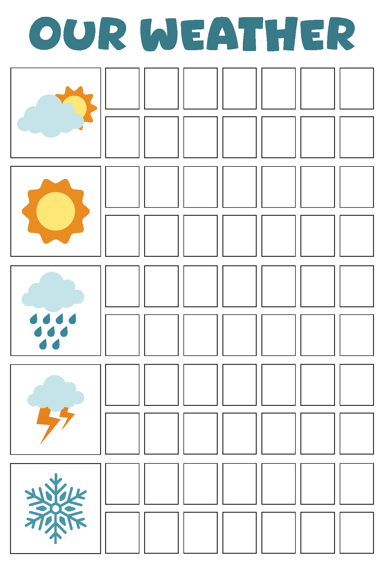 Kindergarten Weather Graph 10 Free PDF Printables Printablee