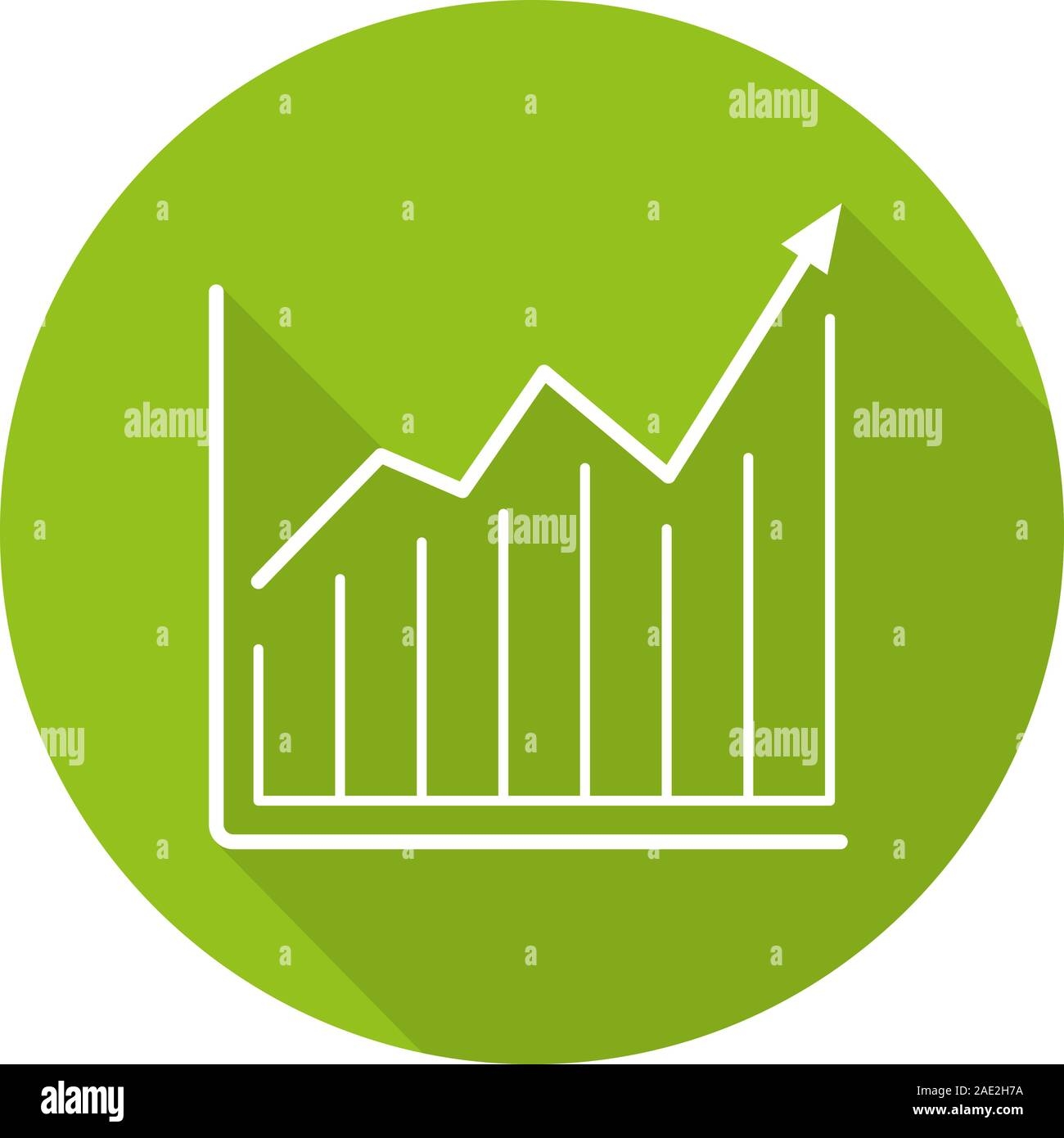 Market Growth Chart Flat Linear Long Shadow Icon Diagram Business Statistics Graph Vector Line Symbol Stock Vector Image Art Alamy