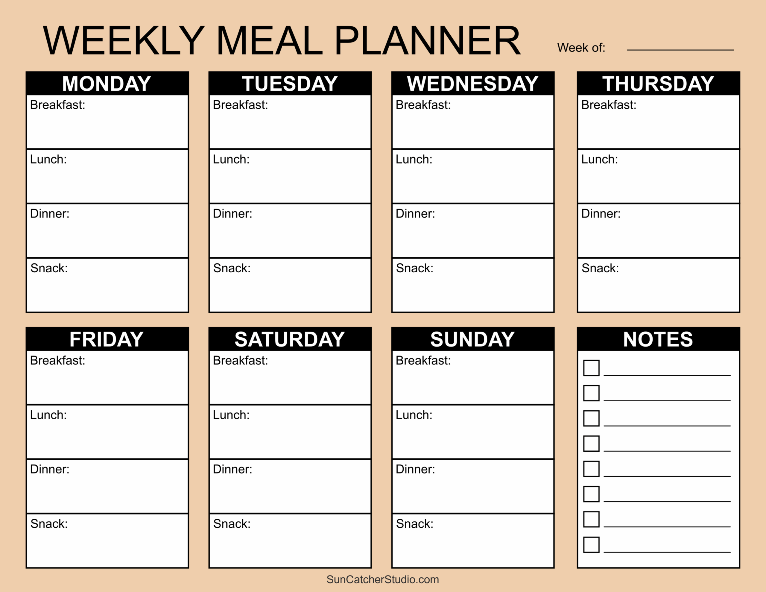 Meal Planners Printable Weekly Menu Templates PDF Free Printables Lettering SVG Files Tools Apps Free Customizable Meal Planner Menu Templates Canva