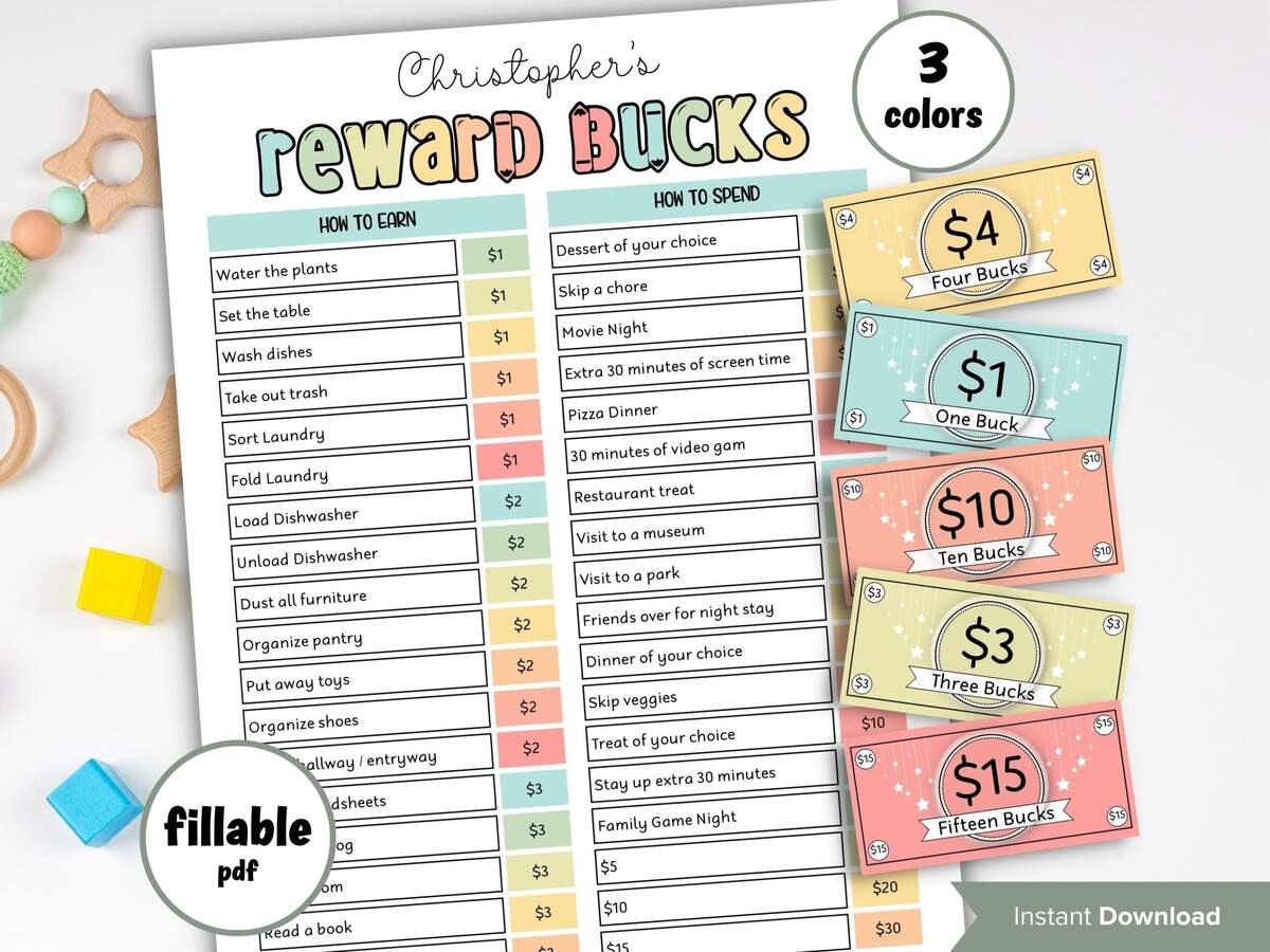 Mom Bucks Reward Bucks Allowance Play Money Canva Link Chore Bucks Reward System For Kids Editable Good Behavior Bucks Kids Etsy Kids Money Chore Chart Editable Responsibility Allowance Tracker Canva Printable Etsy