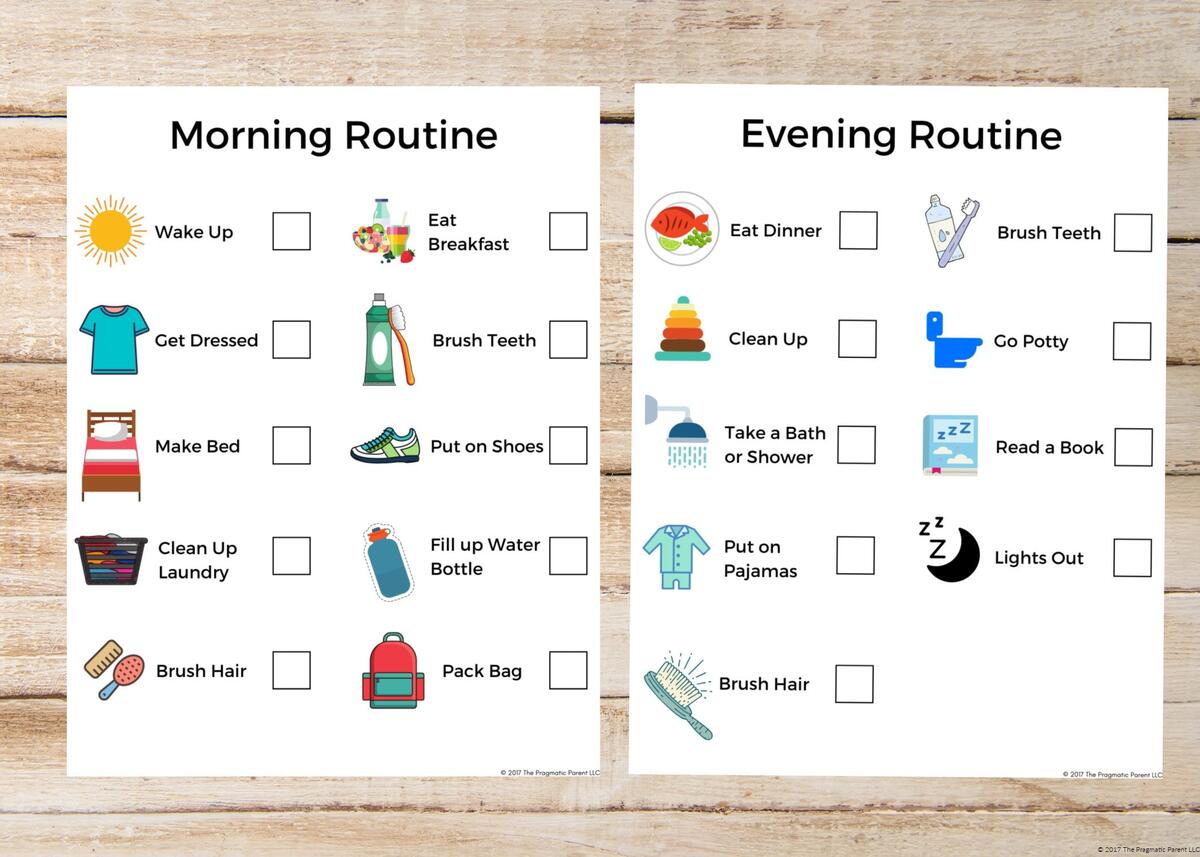 Morning And Evening Routine Chart Morning Routine For Kids Evening Routine For Kids Bedtime Routine Morning Routine Routine Printable Etsy