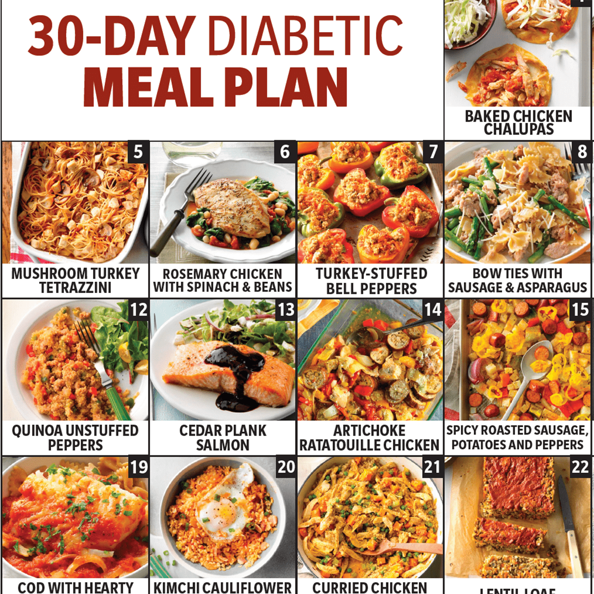 Our 30 Day Diabetic Meal Plan With A PDF I Taste Of Home
