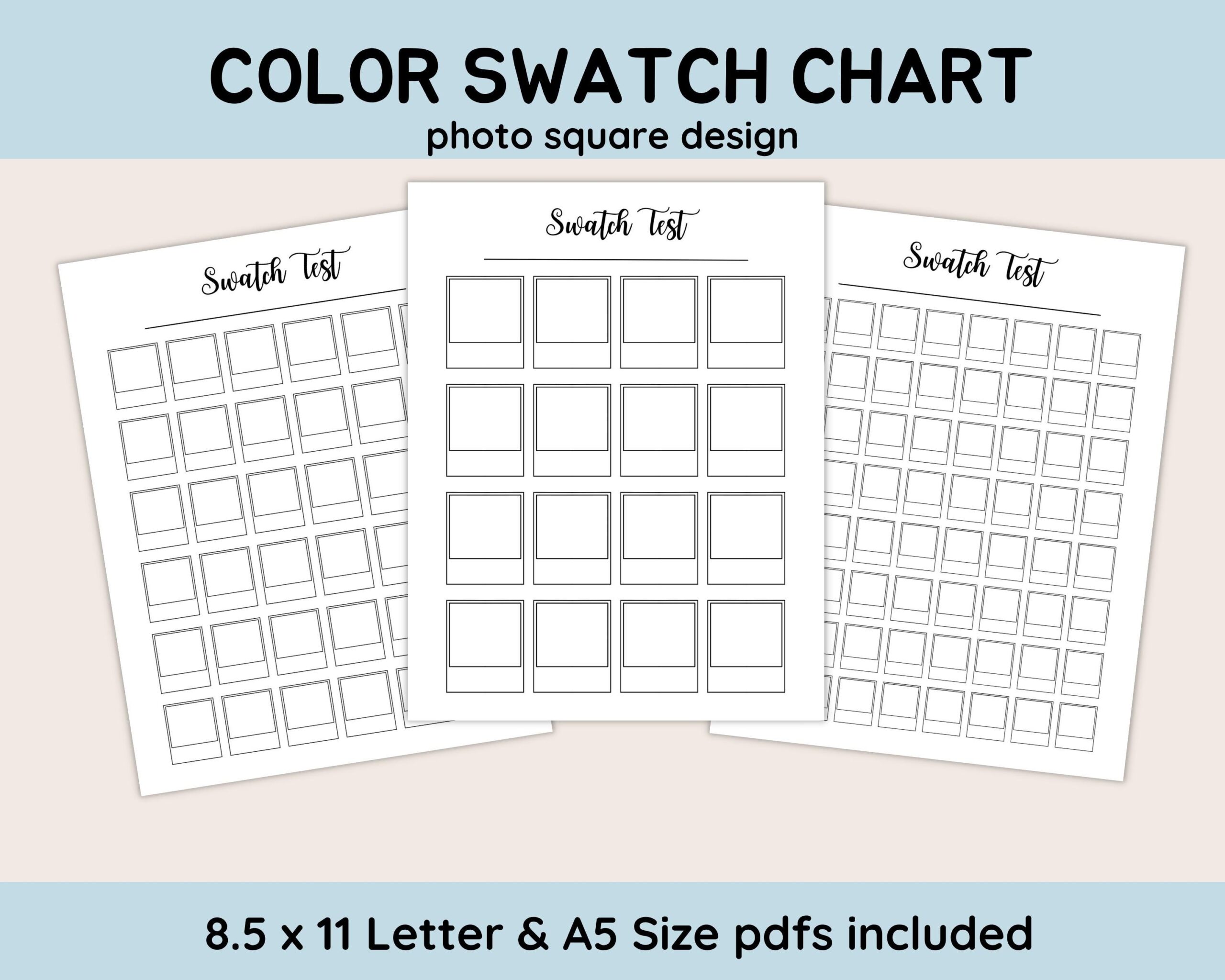 84 Color Swatch Chart Alcohol Acrylic Marker Printable PDF PNG Etsy