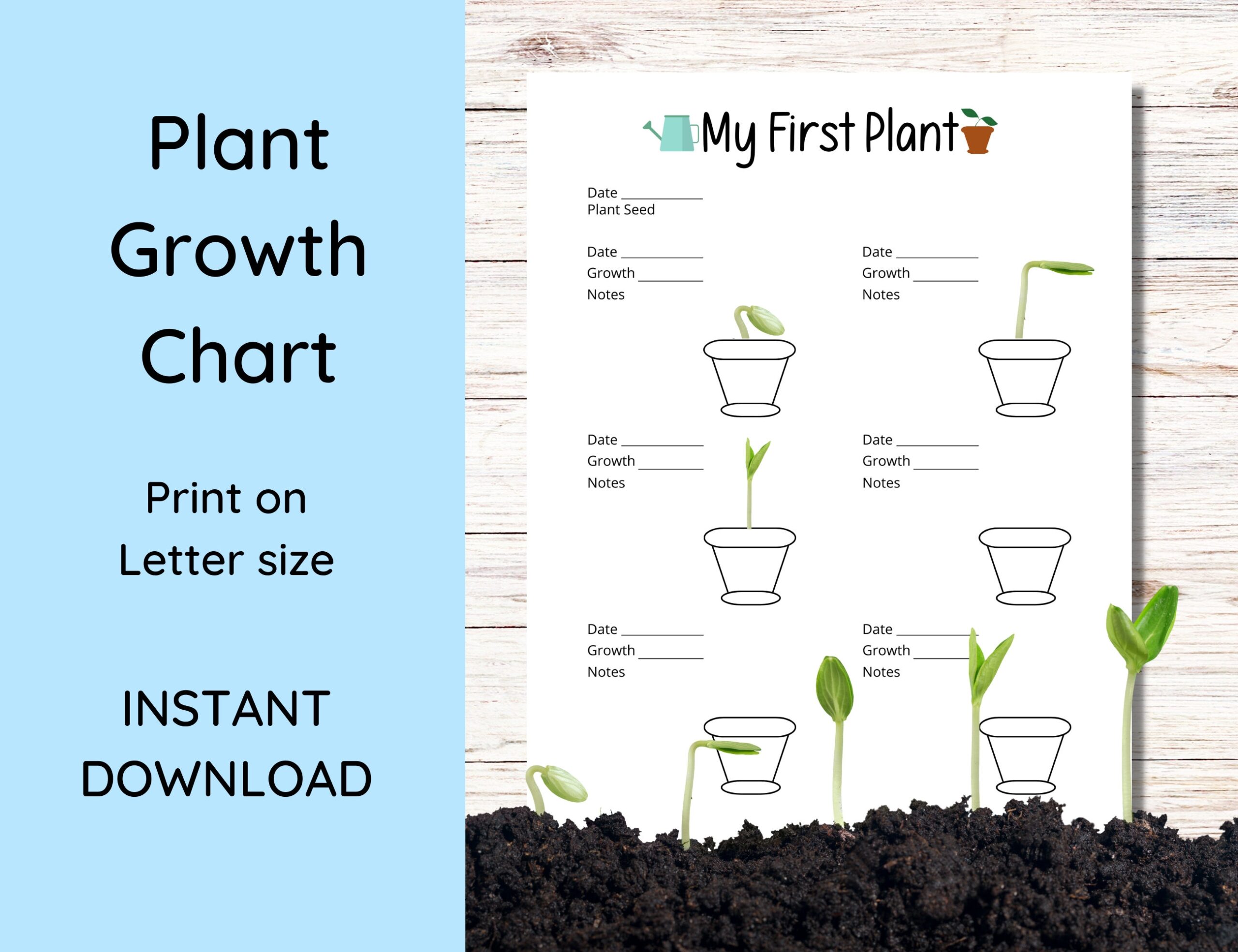 Kids Gardening Math Growth Measurement Teach Beside Me