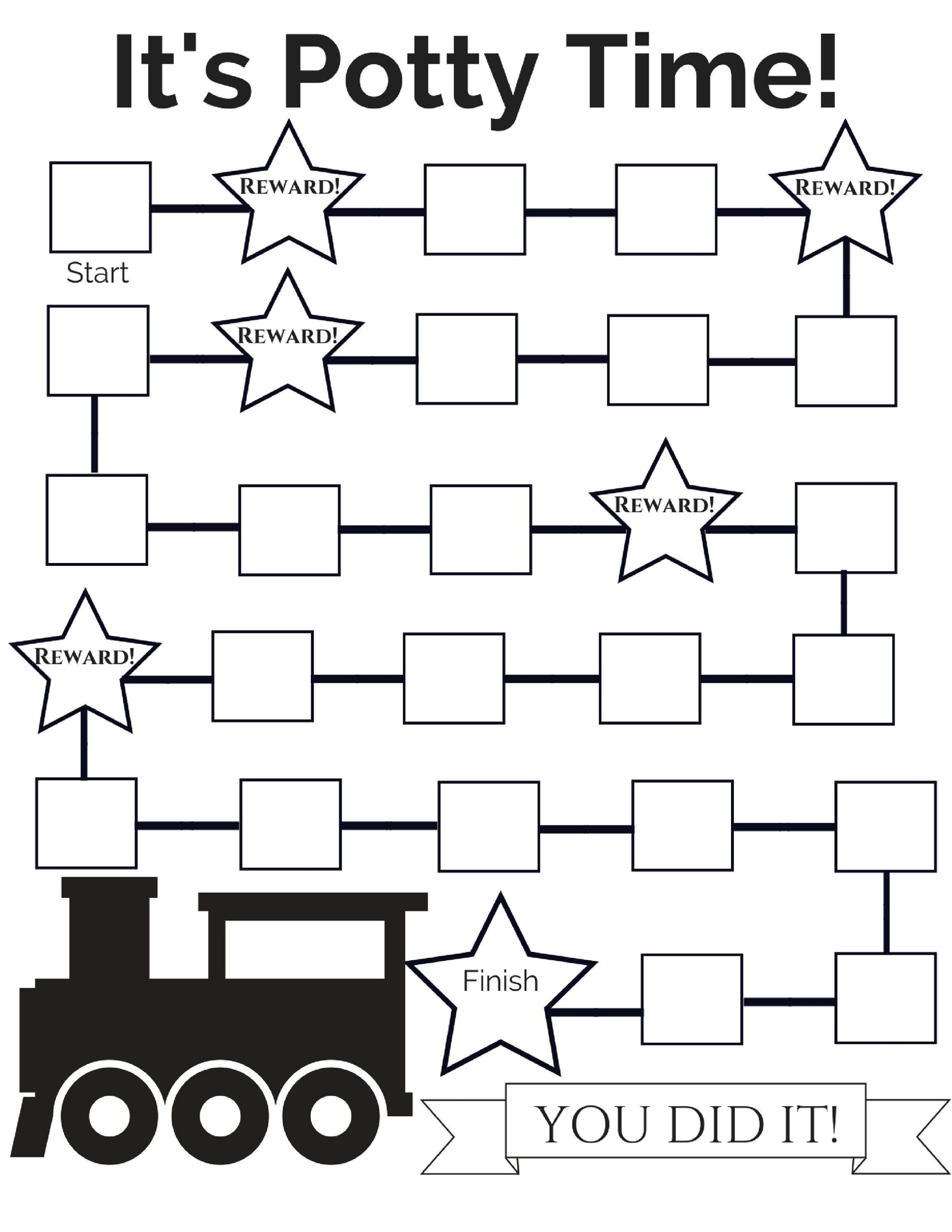 Potty Training Chart Train Printable Potty Chart Train Potty Training Chart Train Adventure To Potty Success Train Printable For Kids Etsy Hong Kong