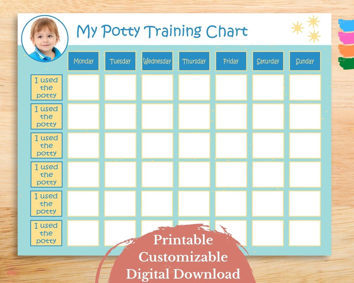 Potty Training Schedule Chart Printable Potty Training Sticker Chart Reward Chart Toilet Training Tracker Boy Instant Download Etsy Israel