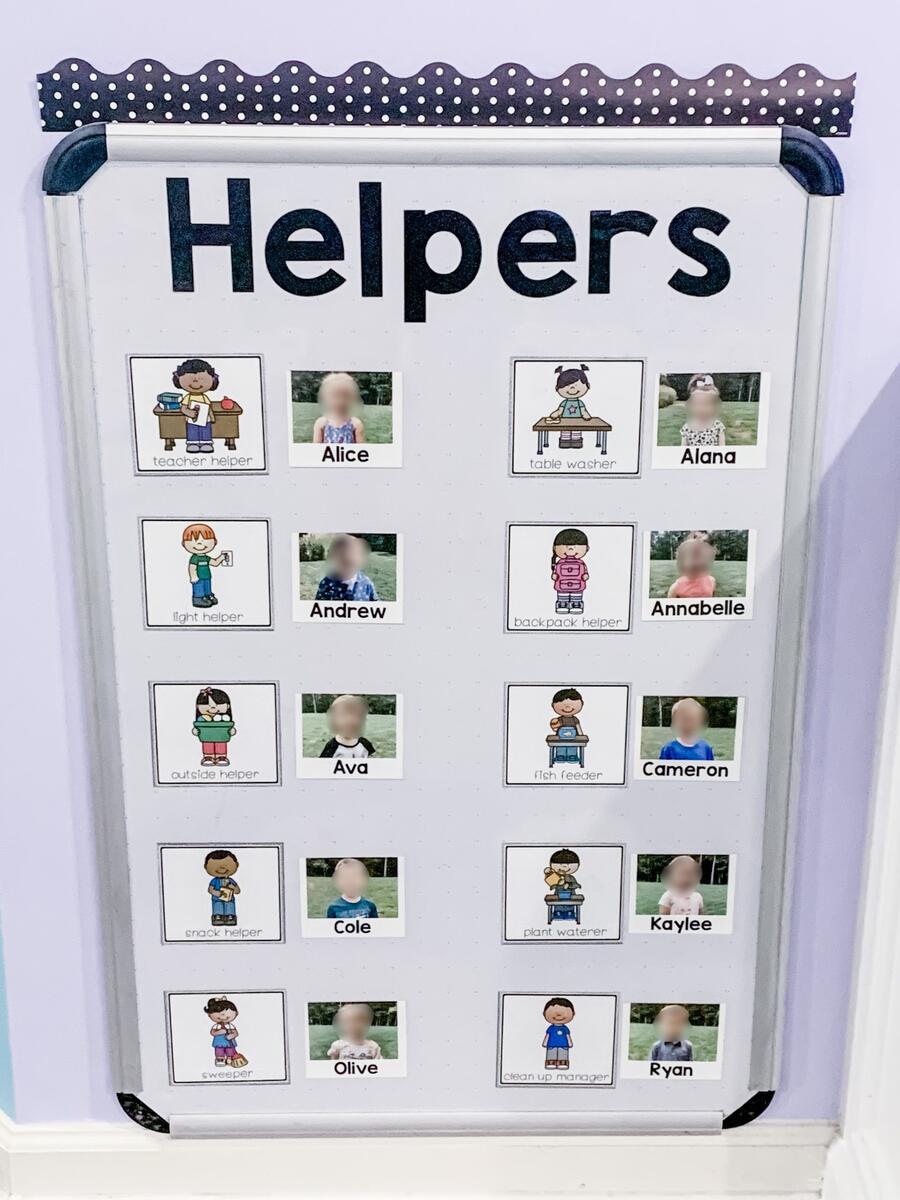 Classroom Jobs Helper Chart And Ideas Preschool Inspirations