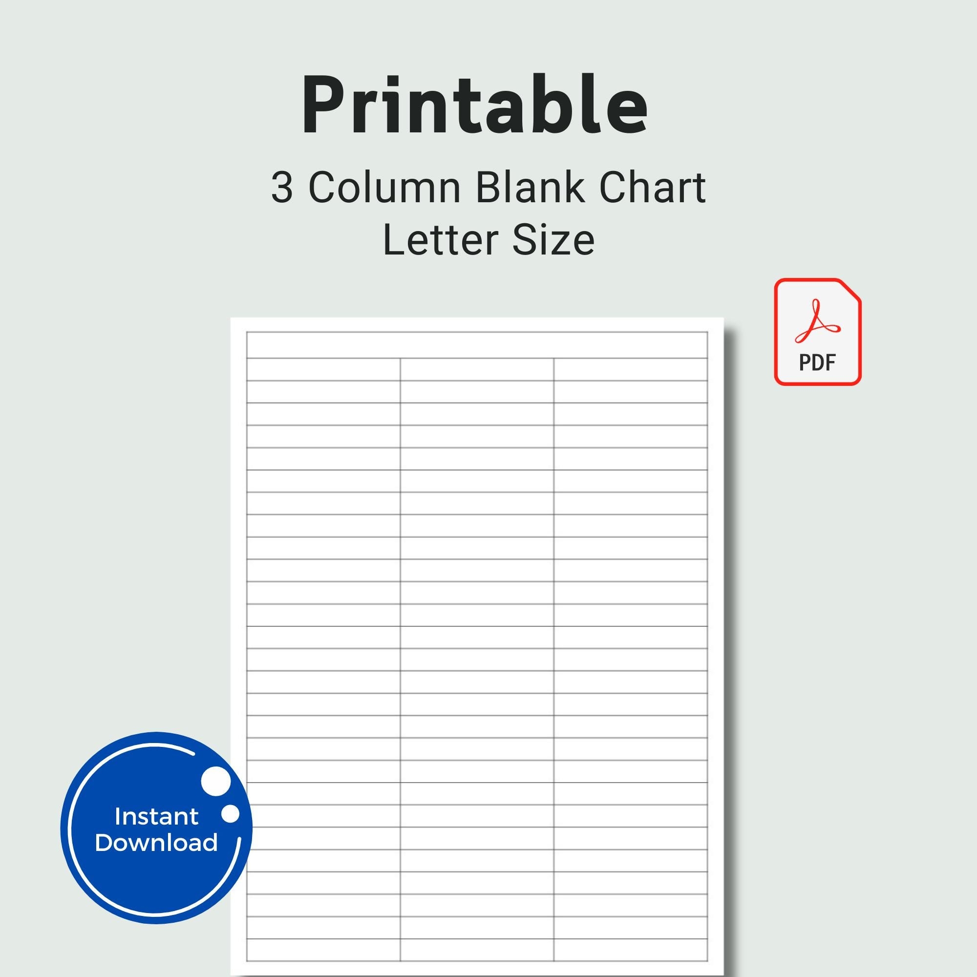3 Column Chart Templates 10 Free PDF Printables Printablee