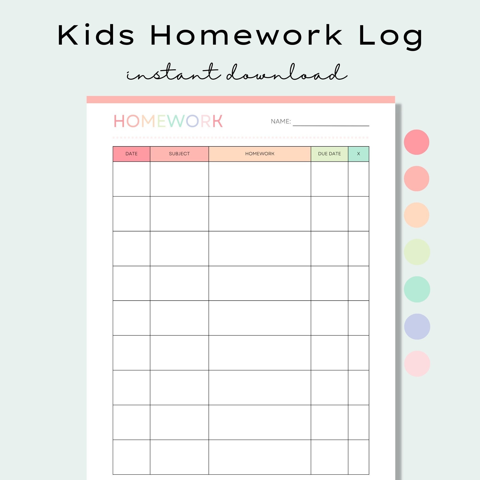 FREE Student Homework And Assignment Planner