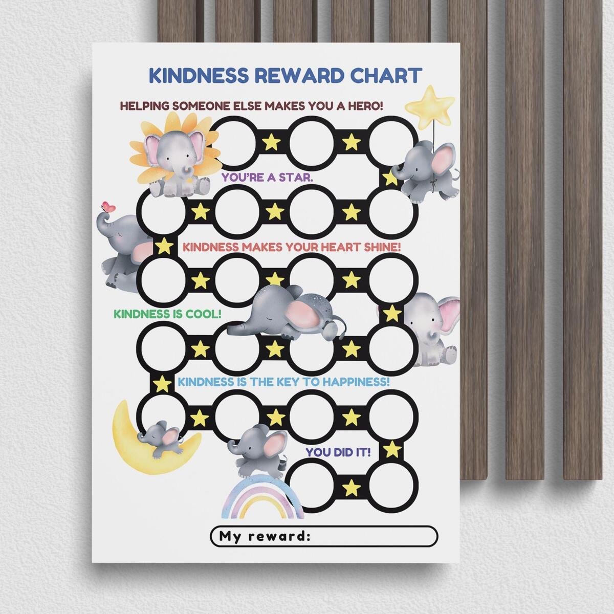 Printable Kindness Certificate For Kids Teaching Social Skills Reward System Positive Reinforcement Tool Kindness Chart For Children Etsy Israel