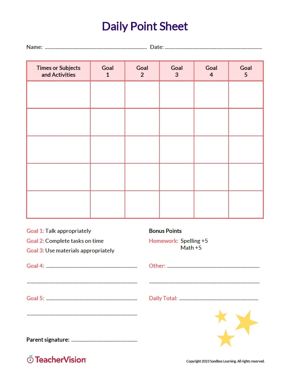 Printable Teacher Forms For The Classroom TeacherVision Printable Teacher Forms For The Classroom TeacherVision