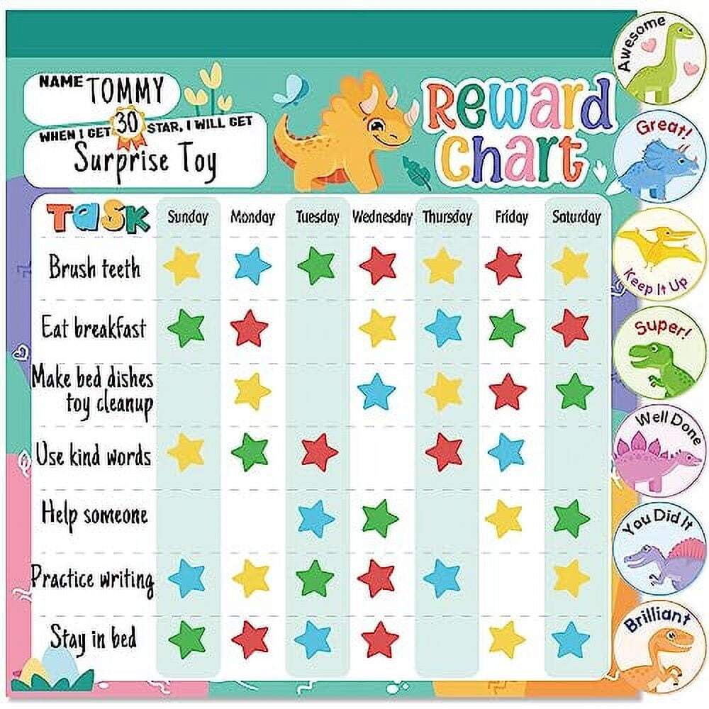 D FantiX Reward Chart For Kids Magnetic Home Behavior Chore Chart School Supplies With Stickers Walmart Business Supplies