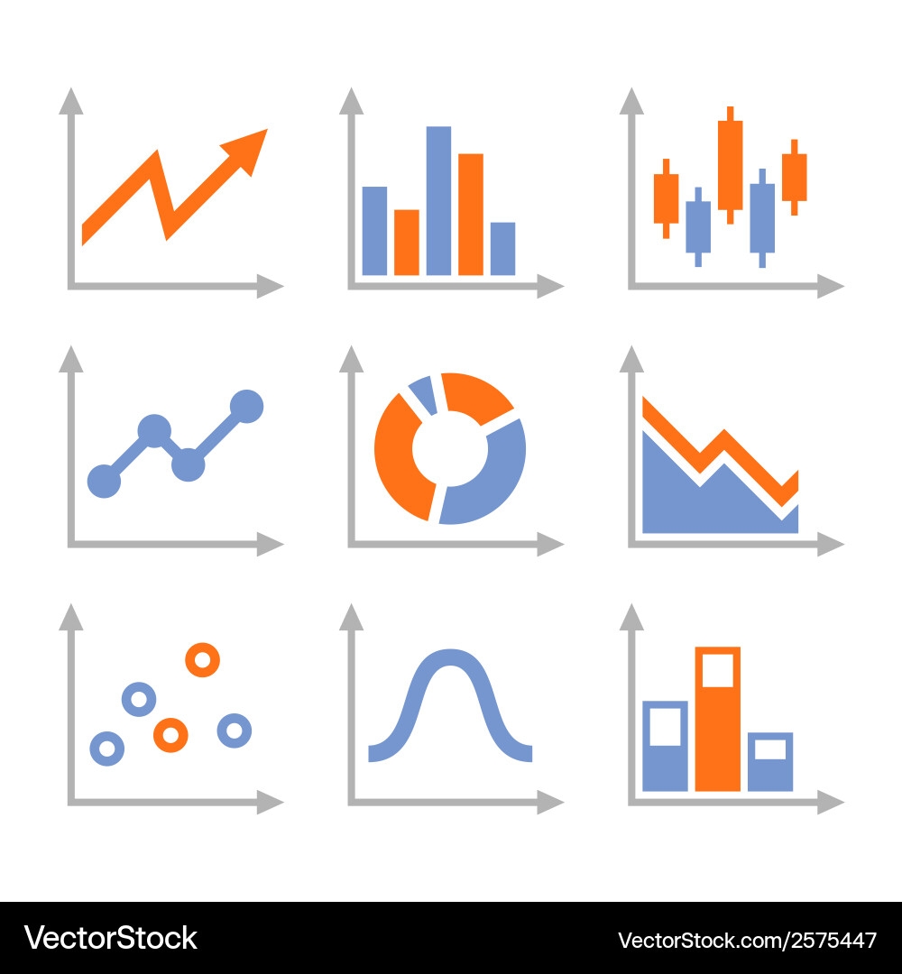 Simple Set Of Diagram And Graphs Royalty Free Vector VectorStock