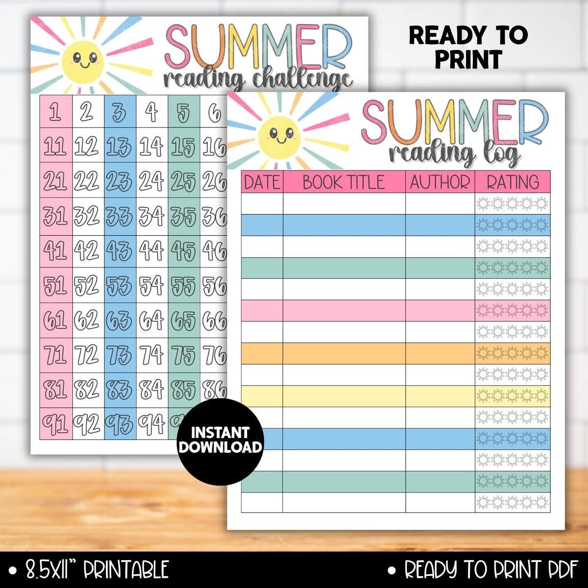 Summer Reading Log Challenge Chart For Kids Reading Reward System Printable Chart Summer Reading Tracker List Summer Reading Checklist Etsy