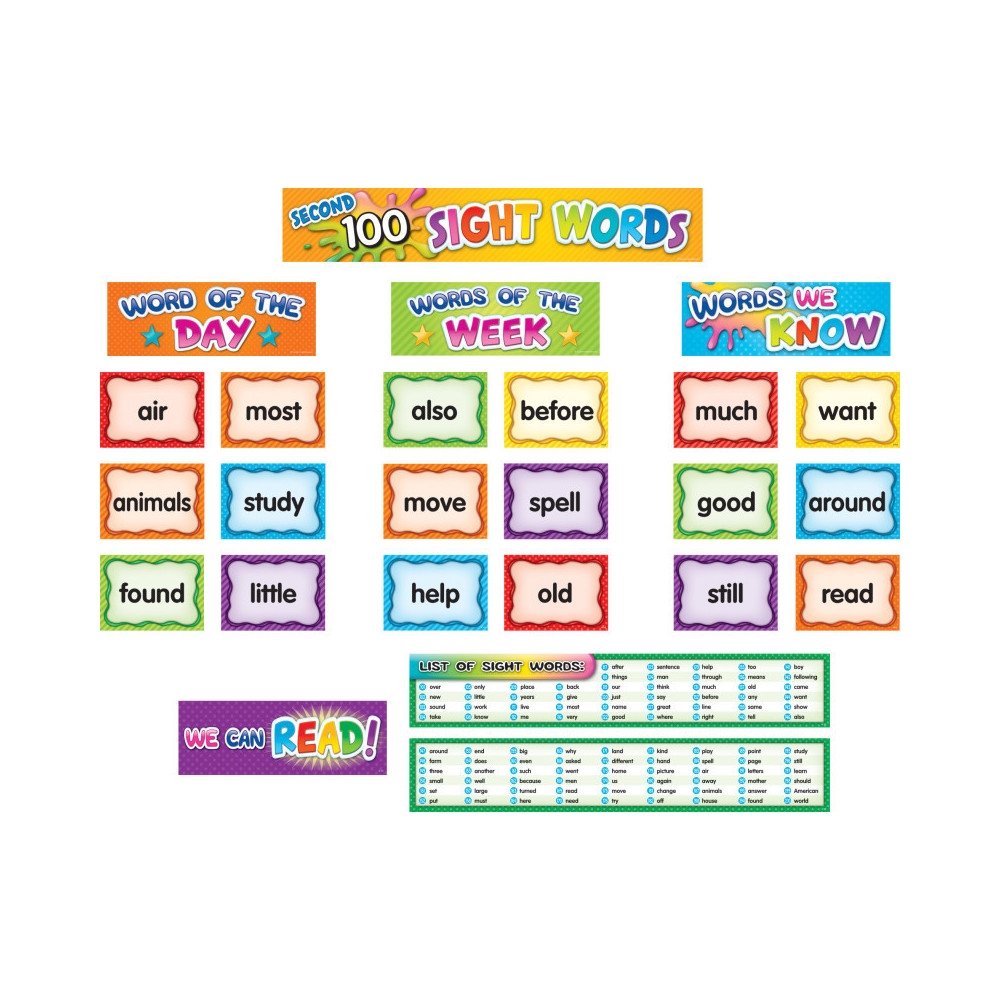 Teacher Created Resources Second 100 Sight Words Pocket Chart Cards Teacher Created Resources Second 100 Sight Words Pocket Chart Cards