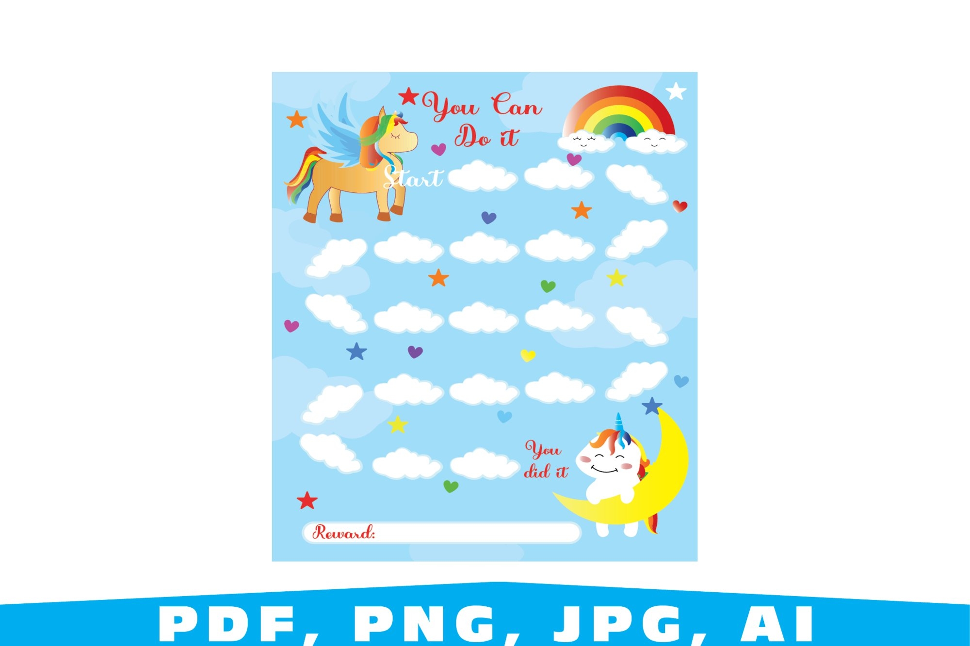 Unicorn Reward Chart Printable Unicorn Behavior 2149826