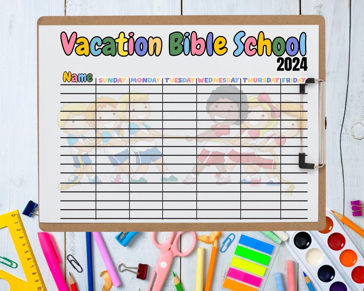 Vbs Attendance Chart Etsy Vacation Bible School Attendance Sheet For VBS Sign In Sheet Bible School Name Sheet Etsy Israel