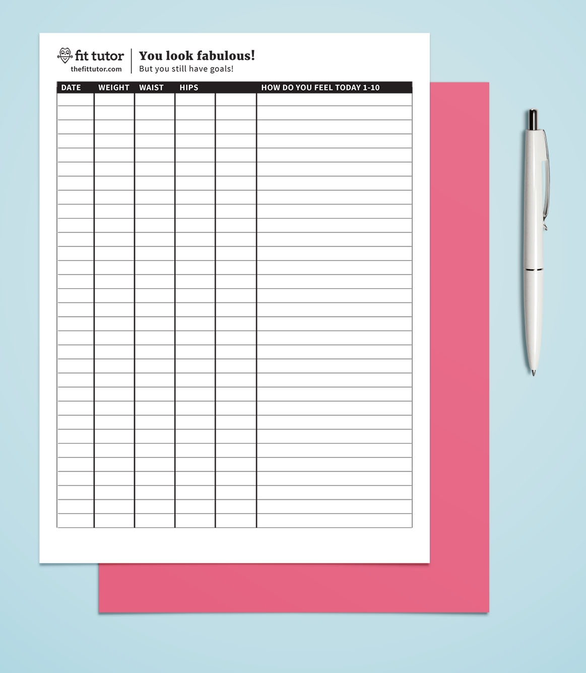 5 FREE Printable Weight Loss Trackers To Motivate You To Reach Your Goals