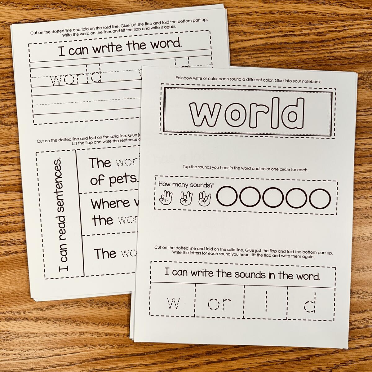 World Sight Word Interactive Notebook Fry Simply Kinder Printable Membership World Sight Word Interactive Notebook Fry Simply Kinder Printable Membership