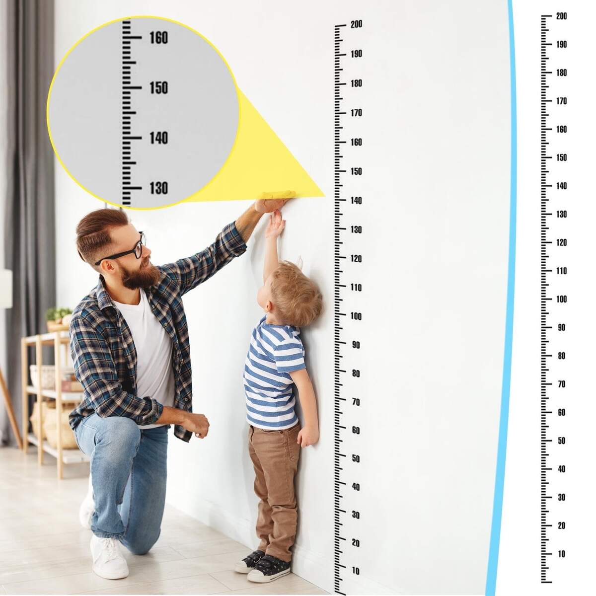 Yorkspred Black Height Sticker For Children Height Measurement Ruler For Kids Easy To Use Fun And Interactive Growth Tracker For Home And Schools Walmart