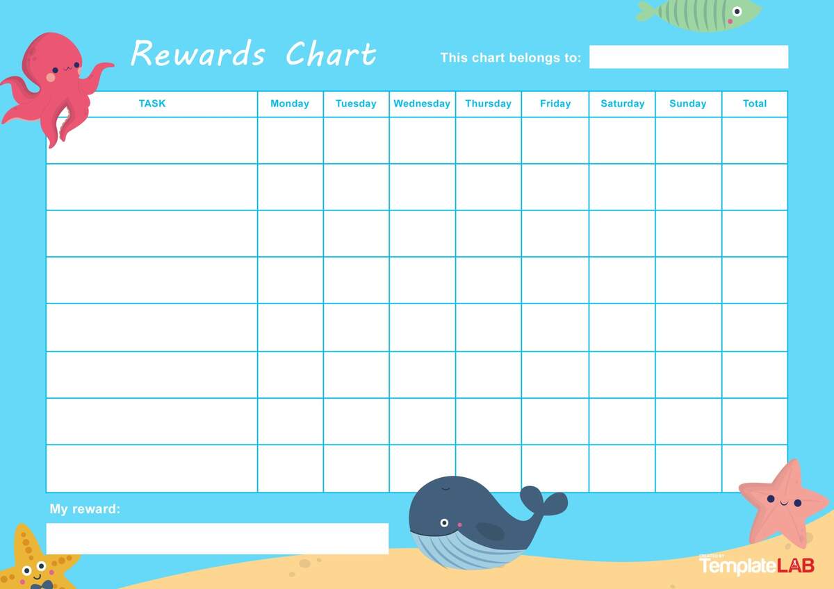 Free Printable Reward Chart Templates Word PDF Teachers