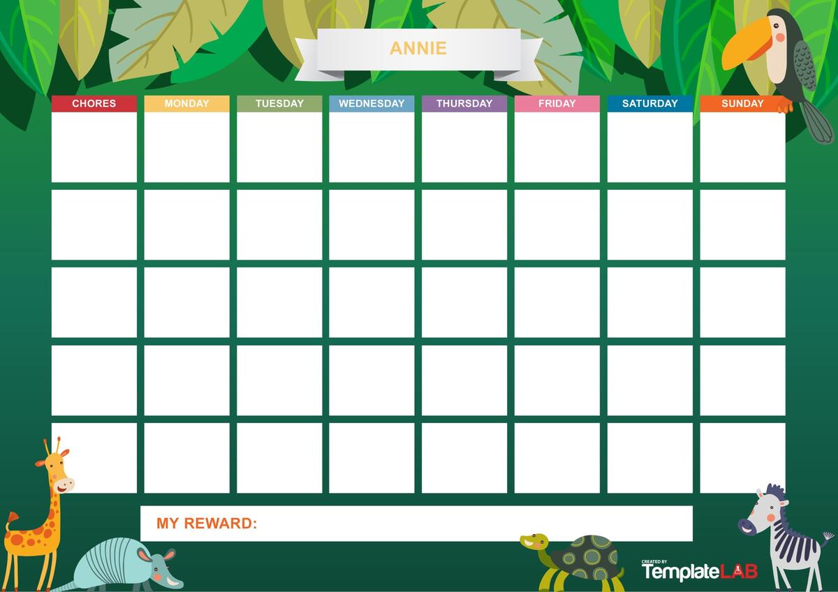 22 Printable Reward Charts For Kids PDF Excel Word