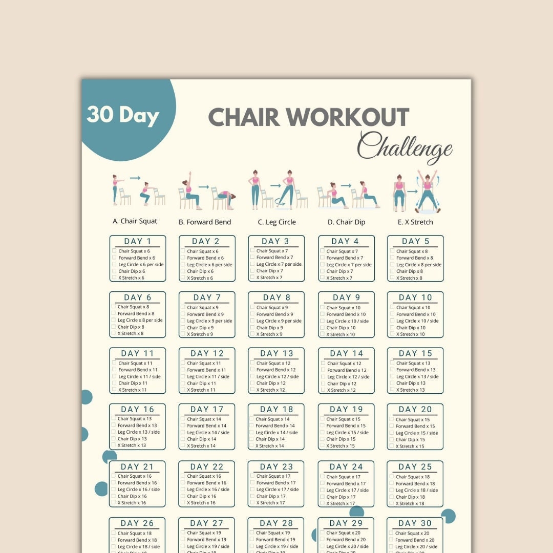 30 Day Chair Workout Challenge Printable Chair Yoga Guide 10 Mins Workout Planner Digital Digital Office Workout Sitting Workout Etsy 30 Day Chair Workout Challenge Printable Chair Yoga Guide 10 Mins Workout Planner Digital Digital Office Workout Sitting Workout Etsy